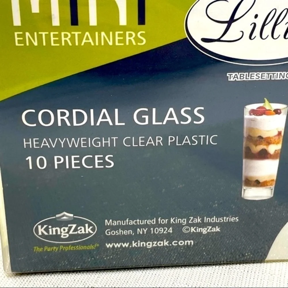 🌺 Mini Entertainers Cordial Mini Plastic Celebration Glasses NEW